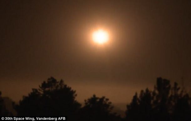 Minuteman III In The Night Sky